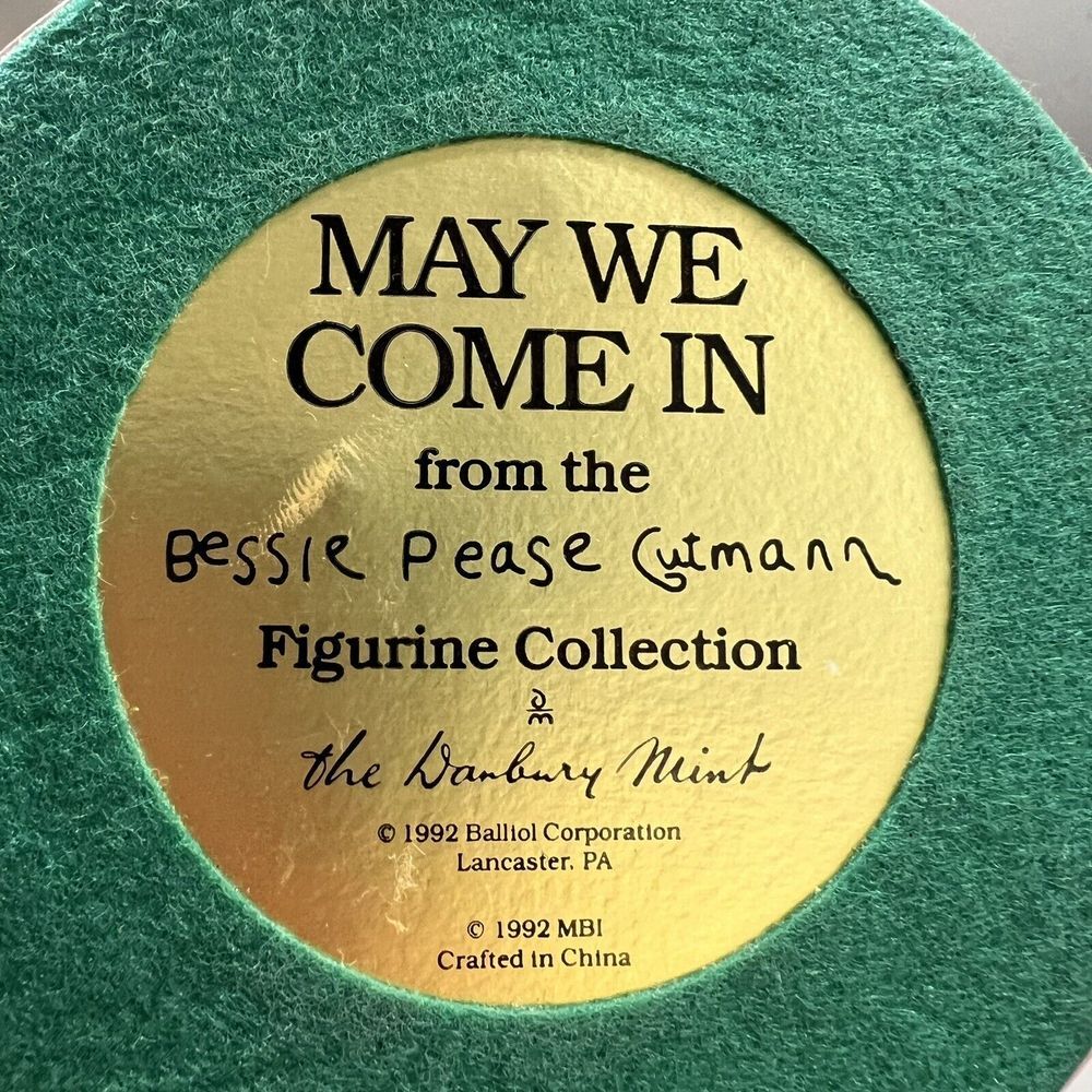 Bessie Pease Gutmann May We Come In Figurine‎ Danbury Mint 1992 LTD Edition - Picture 7 of 7